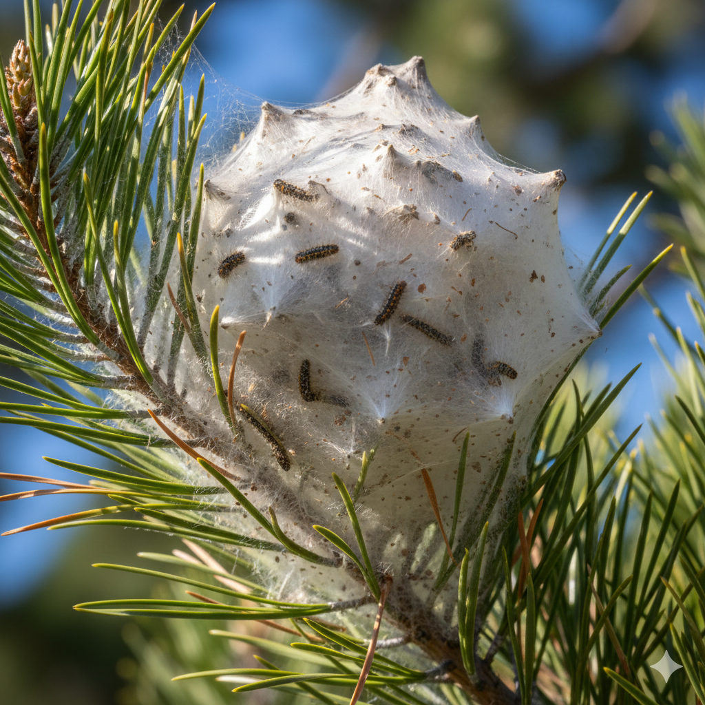 Signes de présence de chenilles processionnaires