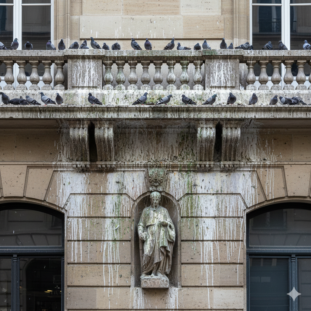 Problèmes causés par les pigeons